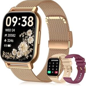 Kriutefy Smartwatch for Women (3 Bands)