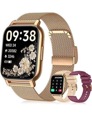 Kriutefy Smartwatch for Women (3 Bands)